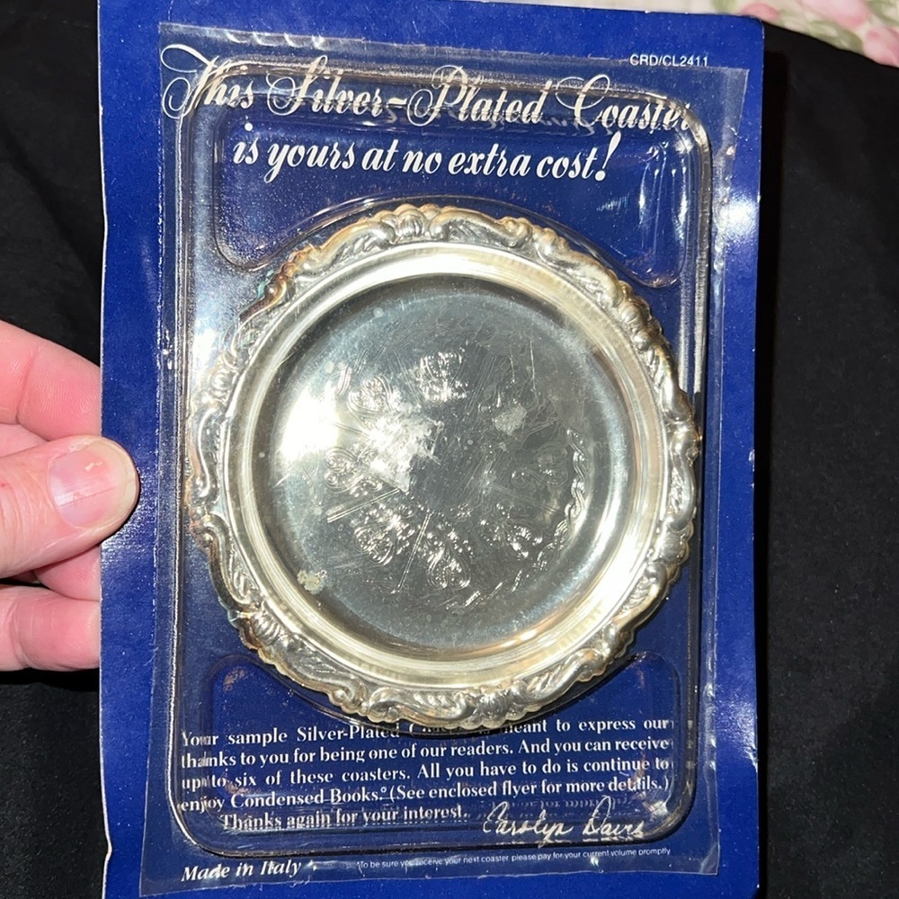 Reader's Digest Silver Plated Coasters Lot of 5